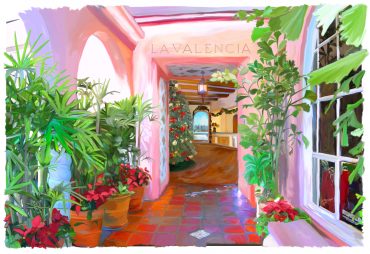 La Valencia Hotel entry photage
